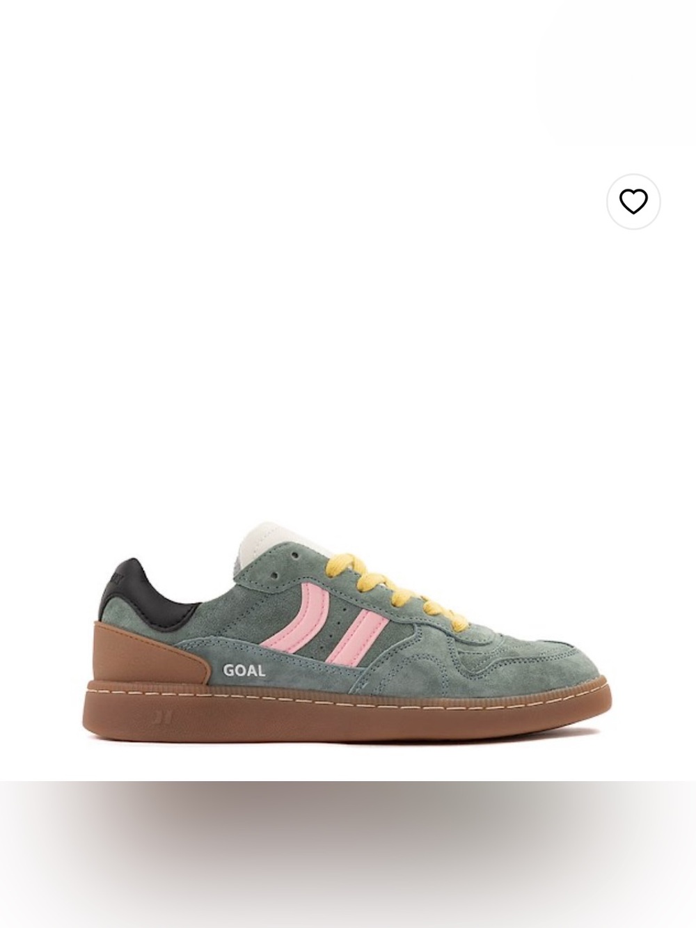 Coolway Goal Green Athletic Sneakers Leather Detail Retro Style - Picture 3 of 13